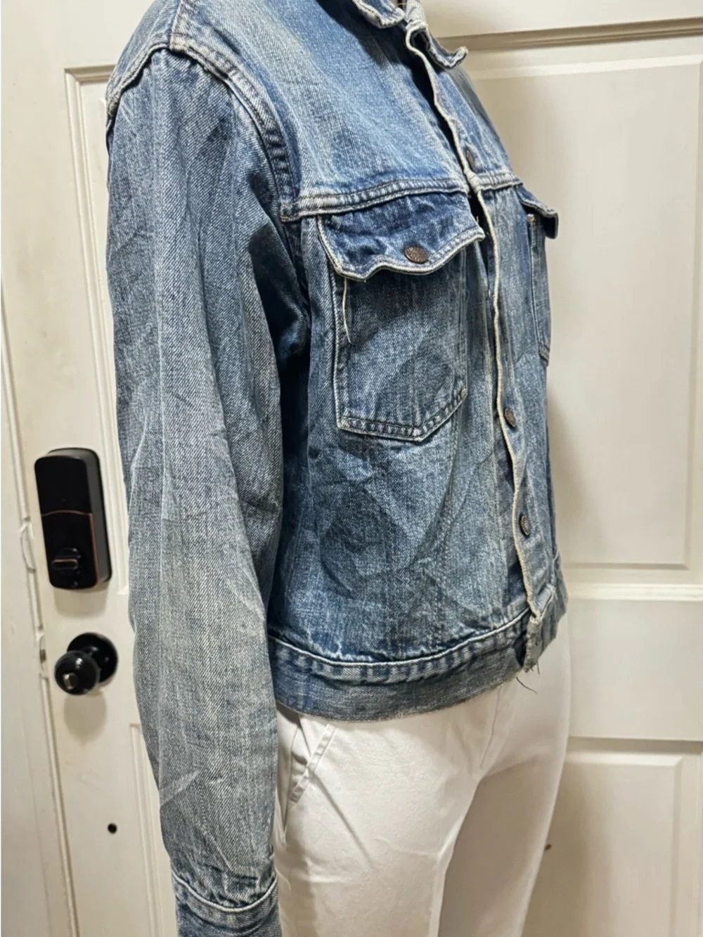 Bar C RARE FIND VTG 60-70s Harley-Davidson Light Distress Blue Denim Jacket